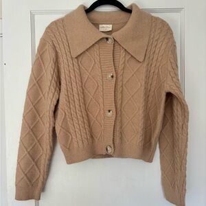 Elegant Cable Knit Allie Rose Cardigan